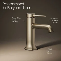 Single-handle bathroom sink faucet, 1.2 gpm