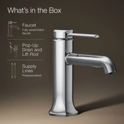 Single-handle bathroom sink faucet, 1.2 gpm