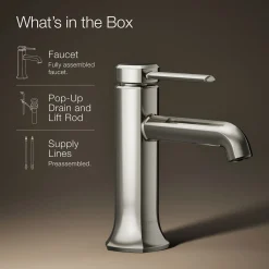 Single-handle bathroom sink faucet, 1.2 gpm