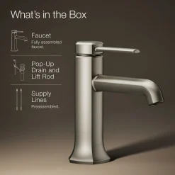 Single-handle bathroom sink faucet, 1.2 gpm