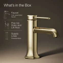 Single-handle bathroom sink faucet, 1.2 gpm
