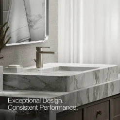 Single-handle bathroom sink faucet, 1.0 gpm