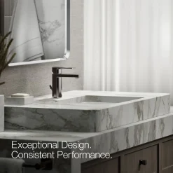 Single-handle bathroom sink faucet, 1.0 gpm