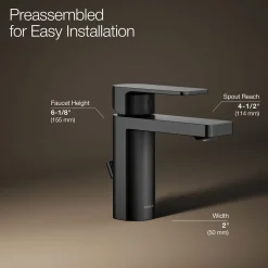 Single-handle bathroom sink faucet, 1.2 gpm