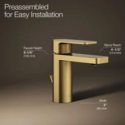 Single-handle bathroom sink faucet, 1.2 gpm
