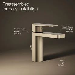 Single-handle bathroom sink faucet, 1.2 gpm
