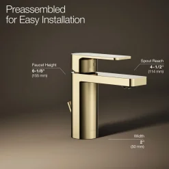 Single-handle bathroom sink faucet, 1.2 gpm
