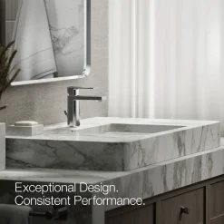 Single-handle bathroom sink faucet, 1.2 gpm
