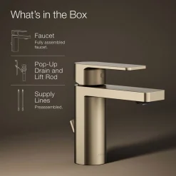 Single-handle bathroom sink faucet, 1.2 gpm