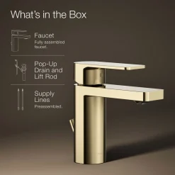 Single-handle bathroom sink faucet, 1.2 gpm