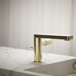 Single-handle bathroom sink faucet with Cylindrical handle, 1.2 gpm