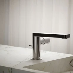 Single-handle bathroom sink faucet with Cylindrical handle, 1.2 gpm