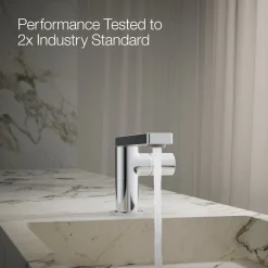 Single-handle bathroom sink faucet with Cylindrical handle, 1.2 gpm