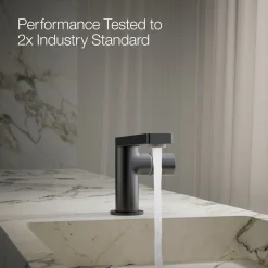 Single-handle bathroom sink faucet with Cylindrical handle, 1.2 gpm