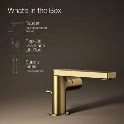 Single-handle bathroom sink faucet with Cylindrical handle, 1.2 gpm