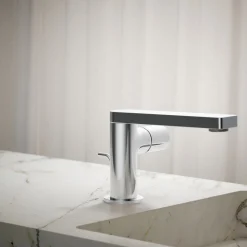 Single-handle bathroom sink faucet with Cylindrical handle, 1.2 gpm