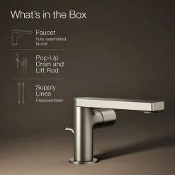 Single-handle bathroom sink faucet with Cylindrical handle, 1.2 gpm