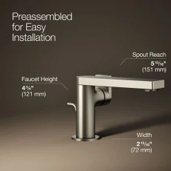 Single-handle bathroom sink faucet with Lever handle, 1.2 gpm