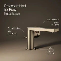 Single-handle bathroom sink faucet with Lever handle, 1.2 gpm