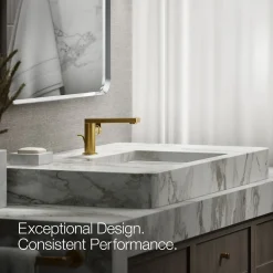 Single-handle bathroom sink faucet with Lever handle, 1.2 gpm