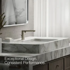 Single-handle bathroom sink faucet with Lever handle, 1.2 gpm