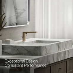 Single-handle bathroom sink faucet with Lever handle, 1.2 gpm