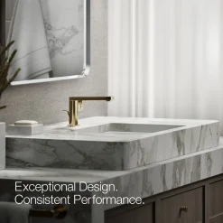 Single-handle bathroom sink faucet with Lever handle, 1.2 gpm