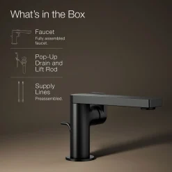 Single-handle bathroom sink faucet with Lever handle, 1.2 gpm