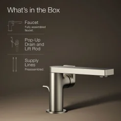 Single-handle bathroom sink faucet with Lever handle, 1.2 gpm