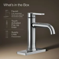 Single-handle bathroom sink faucet, 1.2 gpm