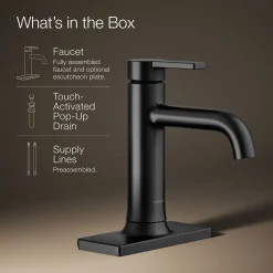 Single-handle bathroom sink faucet, 1.2 gpm