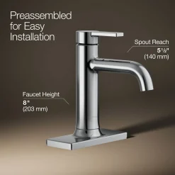 Single-handle bathroom sink faucet, 1.2 gpm