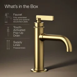 Single-handle bathroom sink faucet, 1.2 gpm