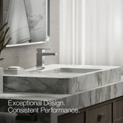Single-handle bathroom sink faucet, 1.2 gpm