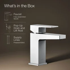 Single-handle bathroom sink faucet, 1.2 gpm