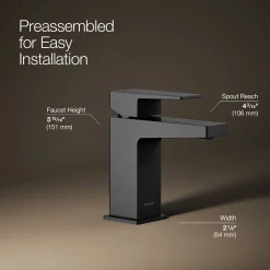 Single-handle bathroom sink faucet, 1.2 gpm