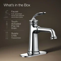 Single-handle bathroom sink faucet, 1.2 gpm