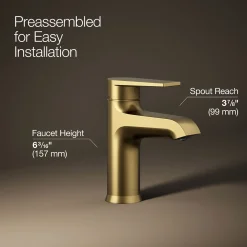 Single-handle bathroom sink faucet, 1.2 gpm