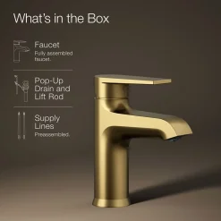 Single-handle bathroom sink faucet, 1.2 gpm