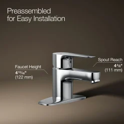 Single-handle bathroom sink faucet, 1.2 gpm