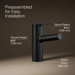 Single-handle bathroom sink faucet, 1.2 gpm
