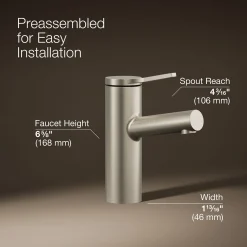 Single-handle bathroom sink faucet, 1.2 gpm
