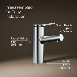Single-handle bathroom sink faucet, 1.2 gpm