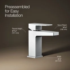 Single-handle bathroom sink faucet, 1.2 gpm