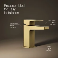 Single-handle bathroom sink faucet, 1.2 gpm