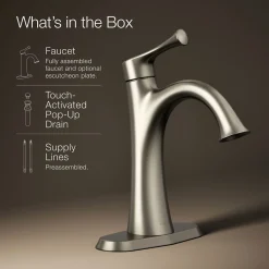 Single-handle bathroom sink faucet, 1.2 gpm