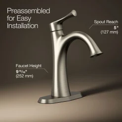 Single-handle bathroom sink faucet, 1.2 gpm