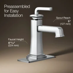 Single-handle bathroom sink faucet, 1.2 gpm