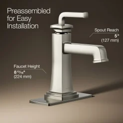 Single-handle bathroom sink faucet, 1.2 gpm