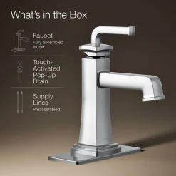 Single-handle bathroom sink faucet, 1.2 gpm